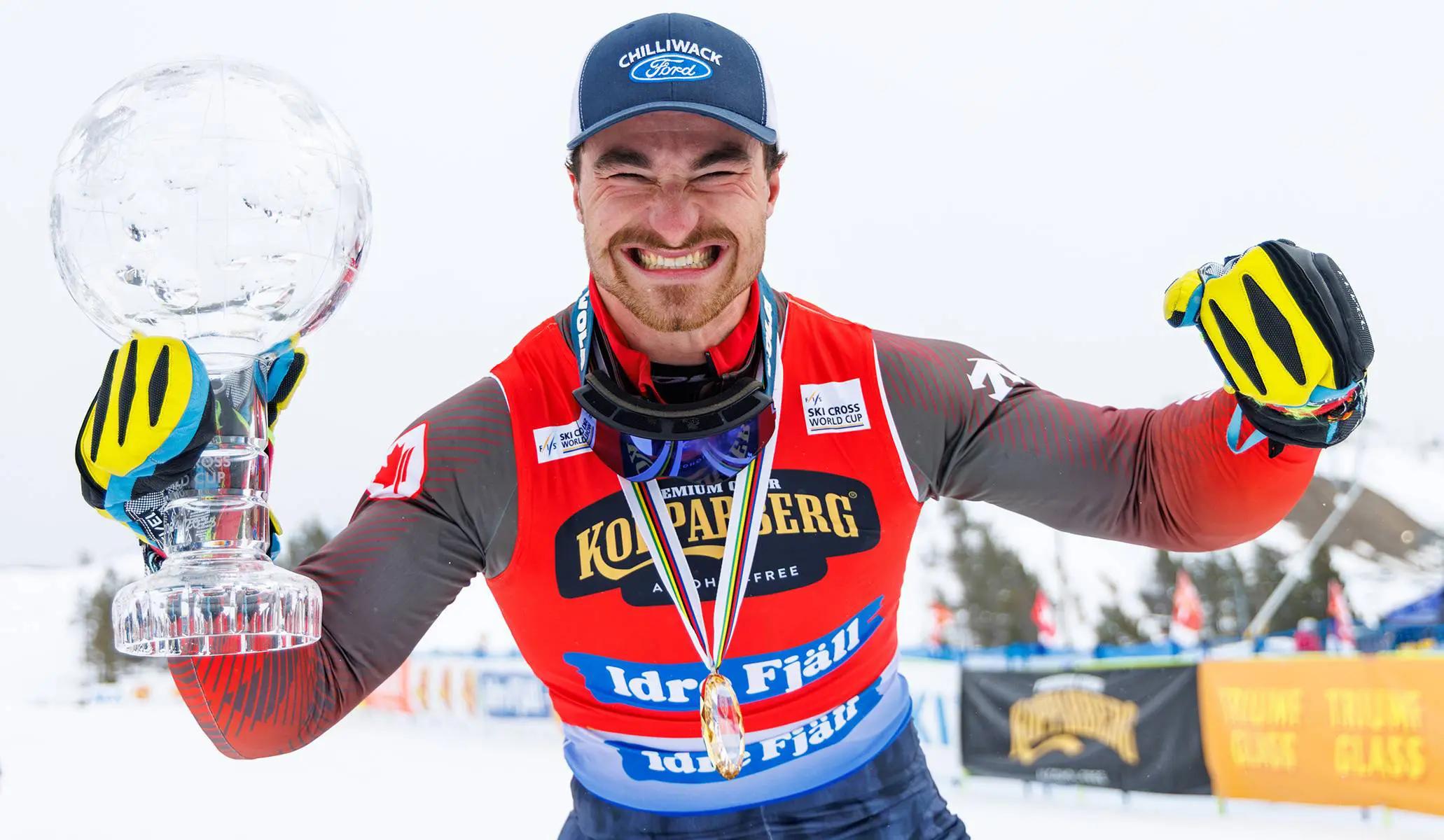 Reece Howden celebrating with a trophy