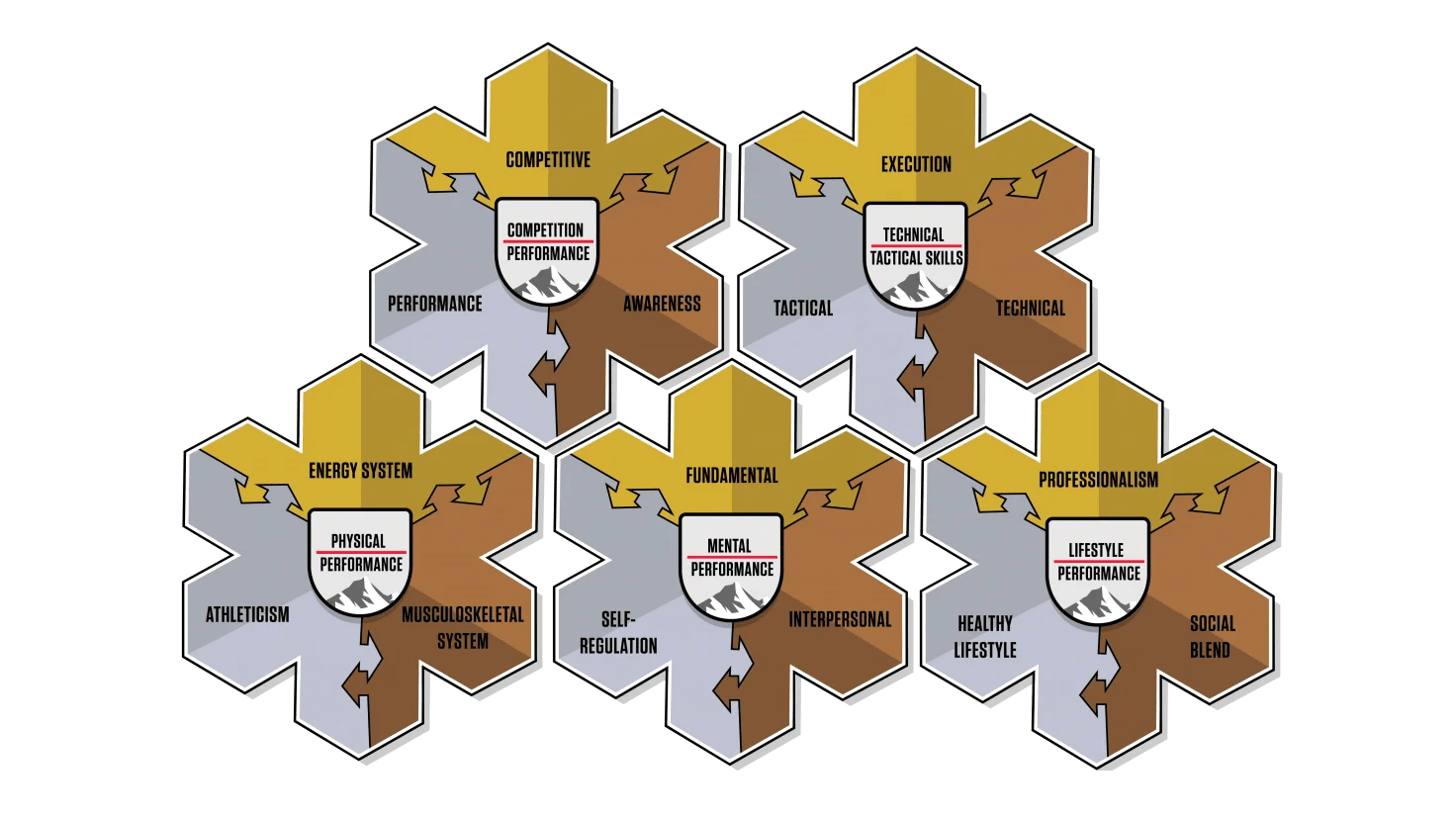A diagram of the FIVE GMP Pillars